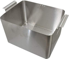 L&R Ultrasonic - Stainless Steel Parts Washer Basket - 203.2mm High x 234.95mm Wide x 292.1mm Long, Use with Ultrasonic Cleaners - Exact Tool & Supply