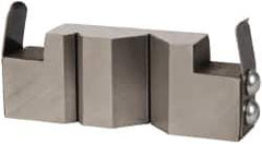Heinrich - 1 Piece Vise V-Block Attachment - Steel, 3-3/8" Long, 1.24" Wide, 3/4" High - Exact Tool & Supply