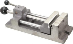 Heinrich - 4-11/16" Jaw Opening Capacity x 1-5/16" Throat Depth, Horizontal Drill Press Vise - 4" Wide Jaw, Stationary Base, Standard Speed - Exact Tool & Supply