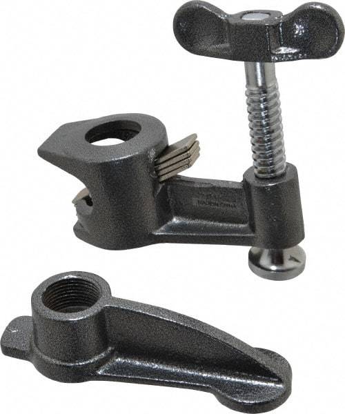 Gibraltar - 3/4" Pipe, 2-1/2" Throat Depth, 2-1/2" Clamp Face, Deep Throat Pipe Clamp - Exact Tool & Supply