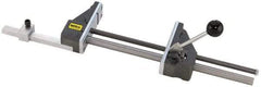 Heinrich - 12-3/4" Jaw Opening Capacity x 3" Throat Depth, Horizontal Drill Press Vise - 5-21/32" Wide Jaw, Stationary Base, Standard Speed, 27-3/8" OAL x 1-3/4" Overall Height - Exact Tool & Supply