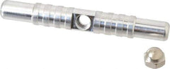 Schaefer Brush - 3-3/4" Long, 1/4-28 Female, Galvanized Steel T-Bar Brush Handle - 1/2" Diam, For Use with Steel Rods - Exact Tool & Supply