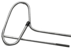 Schaefer Brush - 48" Long, 8-32 Male, Galvanized Steel Brush Handle Extension - 0.162" Diam, For Use with Tube Brushes & Scrapers - Exact Tool & Supply