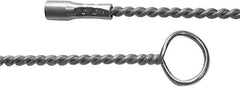 Schaefer Brush - 36" Long, 1/4" NPSM Female, Galvanized Steel Brush Handle Extension - 0.32" Diam, For Use with Tube Brushes & Scrapers - Exact Tool & Supply