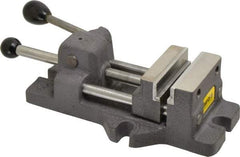 Heinrich - 3" Jaw Opening Capacity x 1-1/4" Throat Depth, Horizontal Drill Press Vise - 3" Wide x 3" High Jaw, Stationary Base, Standard Speed - Exact Tool & Supply