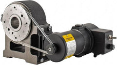 Harig - 5C Compatible, 24 Increment, Horizontal Spin Collet Indexer - 4-1/8" High Center, 1" Max Collet Capacity, 5" Wide x 6" Deep Base, 6-3/8" Overall Height, Motorized Operation - Exact Tool & Supply