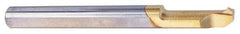 Carmex - 0.59" Cutting Depth, 16 to 48 TPI, 0.24" Diam, Internal Thread, Solid Carbide, Single Point Threading Bar - TiN Finish, 2" OAL, 6mm Shank Diam, 0.042" Projection from Edge, 55° Profile Angle - Exact Tool & Supply