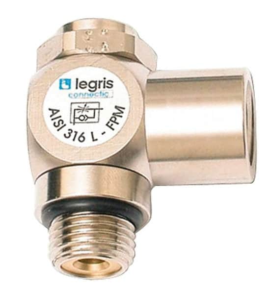Legris - 1/4 BSPP Flow Control Elbow Valve - Exact Tool & Supply