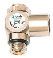 Legris - 1/4 BSPP Flow Control Elbow Valve - Exact Tool & Supply