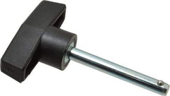Value Collection - 1/4" Diam, 2" Usable Length, T Handle, Quick Release Pin - 2-3/4" OAL, Grade C1010/C1022 Steel, Zinc-Plated Finish - Exact Tool & Supply