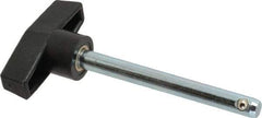 Value Collection - 5/16" Diam, 3" Usable Length, T Handle, Quick Release Pin - 3-3/4" OAL, Grade C1010/C1022 Steel, Zinc-Plated Finish - Exact Tool & Supply