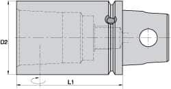 Kennametal - KM63XMZ, 4.724 Inch Long, Modular Tool Holding Extension - 2.48 Inch Body Diameter x 6.299 Inch Overall Length - Exact Tool & Supply