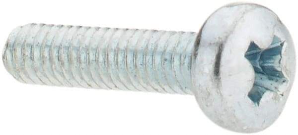 Value Collection - M2.5x0.45, 10mm Length Under Head Phillips Drive Machine Screw - Pan Head, Grade 4.8 Steel, Zinc-Plated Finish, Without Washer - Exact Tool & Supply