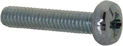 Value Collection - M2.5x0.45, 12mm Length Under Head Phillips Drive Machine Screw - Pan Head, Grade 4.8 Steel, Zinc-Plated Finish, Without Washer - Exact Tool & Supply