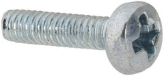 Value Collection - M2x0.40, 8mm Length Under Head Phillips Drive Machine Screw - Pan Head, Grade 4.8 Steel, Zinc-Plated Finish, Without Washer - Exact Tool & Supply