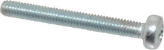 Value Collection - M3x0.50, 25mm Length Under Head Phillips Drive Machine Screw - Pan Head, Grade 4.8 Steel, Zinc-Plated Finish, Without Washer - Exact Tool & Supply