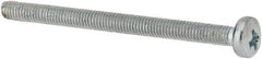 Value Collection - M3x0.50, 40mm Length Under Head Phillips Drive Machine Screw - Pan Head, Grade 4.8 Steel, Zinc-Plated Finish, Without Washer - Exact Tool & Supply