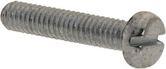 Value Collection - M2.5x0.45, 12mm Length Under Head Slotted Drive Machine Screw - Pan Head, Grade 4.8 Steel, Zinc-Plated Finish, Without Washer - Exact Tool & Supply