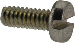 Value Collection - M2x0.40, 5mm Length Under Head Slotted Drive Machine Screw - Pan Head, Grade 4.8 Steel, Zinc-Plated Finish, Without Washer - Exact Tool & Supply