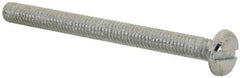 Value Collection - M4x0.70, 45mm Length Under Head Slotted Drive Machine Screw - Pan Head, Grade 4.8 Steel, Zinc-Plated Finish, Without Washer - Exact Tool & Supply