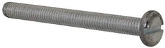 Value Collection - M6x1.00, 60mm Length Under Head Slotted Drive Machine Screw - Pan Head, Grade 4.8 Steel, Zinc-Plated Finish, Without Washer - Exact Tool & Supply