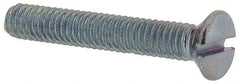 Value Collection - M2.5x0.45, 16mm OAL Slotted Drive Machine Screw - Flat Head, Grade 4.8 Steel, Zinc-Plated Finish, Without Washer - Exact Tool & Supply