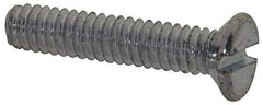 Value Collection - M2x0.40, 10mm OAL Slotted Drive Machine Screw - Flat Head, Grade 4.8 Steel, Zinc-Plated Finish, Without Washer - Exact Tool & Supply