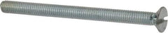 Value Collection - M6x1.00, 80mm OAL Slotted Drive Machine Screw - Flat Head, Grade 4.8 Steel, Zinc-Plated Finish, Without Washer - Exact Tool & Supply