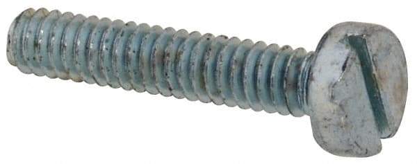 Value Collection - M2x0.40, 10mm Length Under Head Slotted Drive Machine Screw - Cheese Head, Grade 4.8 Steel, Zinc-Plated Finish, Without Washer - Exact Tool & Supply