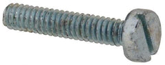 Value Collection - M2x0.40, 10mm Length Under Head Slotted Drive Machine Screw - Cheese Head, Grade 4.8 Steel, Zinc-Plated Finish, Without Washer - Exact Tool & Supply
