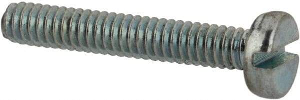 Value Collection - M2x0.40, 12mm Length Under Head Slotted Drive Machine Screw - Cheese Head, Grade 4.8 Steel, Zinc-Plated Finish, Without Washer - Exact Tool & Supply