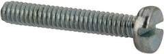 Value Collection - M2x0.40, 12mm Length Under Head Slotted Drive Machine Screw - Cheese Head, Grade 4.8 Steel, Zinc-Plated Finish, Without Washer - Exact Tool & Supply