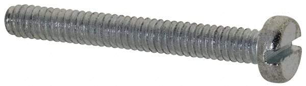 Value Collection - M2x0.40, 16mm Length Under Head Slotted Drive Machine Screw - Cheese Head, Grade 4.8 Steel, Zinc-Plated Finish, Without Washer - Exact Tool & Supply
