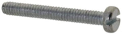 Value Collection - M2x0.40, 16mm Length Under Head Slotted Drive Machine Screw - Cheese Head, Grade 4.8 Steel, Zinc-Plated Finish, Without Washer - Exact Tool & Supply