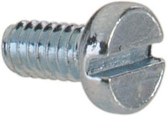Value Collection - M2x0.40, 4mm Length Under Head Slotted Drive Machine Screw - Cheese Head, Grade 4.8 Steel, Zinc-Plated Finish, Without Washer - Exact Tool & Supply