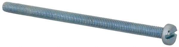 Value Collection - M3x0.50, 50mm Length Under Head Slotted Drive Machine Screw - Cheese Head, Grade 4.8 Steel, Zinc-Plated Finish, Without Washer - Exact Tool & Supply