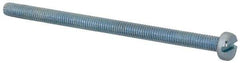 Value Collection - M3x0.50, 50mm Length Under Head Slotted Drive Machine Screw - Cheese Head, Grade 4.8 Steel, Zinc-Plated Finish, Without Washer - Exact Tool & Supply