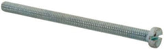 Value Collection - M4x0.70, 60mm Length Under Head Slotted Drive Machine Screw - Cheese Head, Grade 4.8 Steel, Zinc-Plated Finish, Without Washer - Exact Tool & Supply