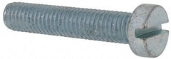 Value Collection - M8x1.25, 40mm Length Under Head Slotted Drive Machine Screw - Cheese Head, Grade 4.8 Steel, Zinc-Plated Finish, Without Washer - Exact Tool & Supply