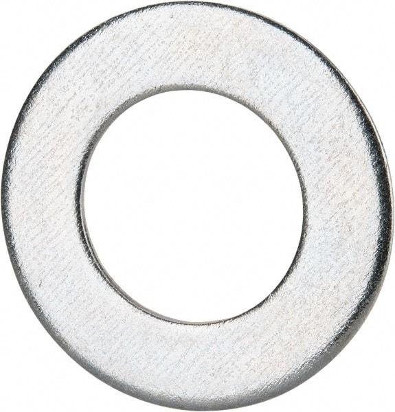 Value Collection - M36 Screw, Grade 8 Steel Standard Flat Washer - 37mm ID x 66mm OD, 5mm Thick, Zinc-Plated Finish - Exact Tool & Supply