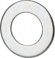 Value Collection - M36 Screw, Grade 8 Steel Standard Flat Washer - 37mm ID x 66mm OD, 5mm Thick, Zinc-Plated Finish - Exact Tool & Supply