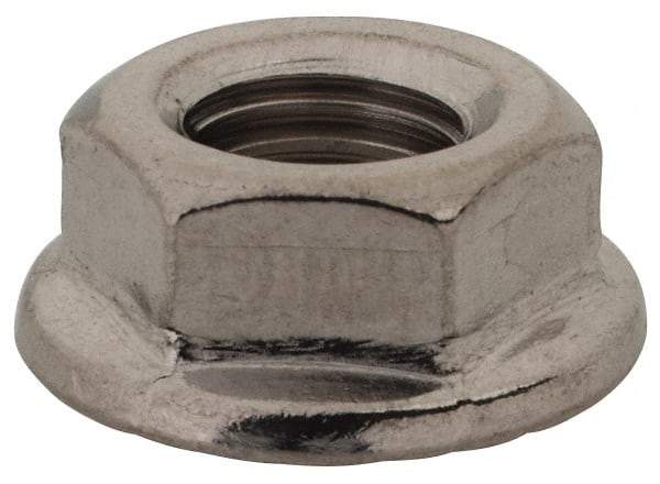 Value Collection - 5/16-24, 0.68" Flange Diam, Serrated Flange Nut - Grade 18-8 Stainless Steel, Uncoated Finish, 0.283" Flange Height - Exact Tool & Supply