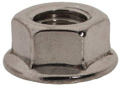 Value Collection - 3/8-24, 3/4" Flange Diam, Serrated Flange Nut - Grade 18-8 Stainless Steel, Uncoated Finish, 0.347" Flange Height - Exact Tool & Supply