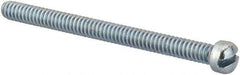 Value Collection - #6-32 UNC, 1-3/4" Length Under Head Slotted Drive Machine Screw - Fillister Head, Grade 2 Steel, Zinc-Plated Finish, Without Washer - Exact Tool & Supply