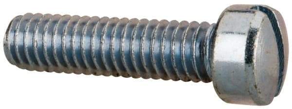 Value Collection - 5/16-18 UNC, 1-1/4" Length Under Head Slotted Drive Machine Screw - Fillister Head, Grade 2 Steel, Zinc-Plated Finish, Without Washer - Exact Tool & Supply