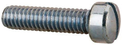 Value Collection - 5/16-18 UNC, 1-1/4" Length Under Head Slotted Drive Machine Screw - Fillister Head, Grade 2 Steel, Zinc-Plated Finish, Without Washer - Exact Tool & Supply