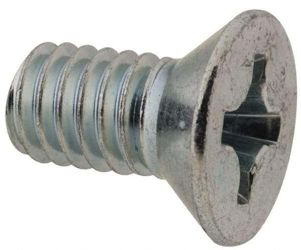 Value Collection - 5/16-18 UNC, 5/8" OAL Phillips Drive Machine Screw - Flat Head, Grade 2 Steel, Zinc-Plated Finish, Without Washer - Exact Tool & Supply