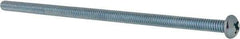 Value Collection - 1/4-20 UNC, 6" Length Under Head Phillips Drive Machine Screw - Round Head, Grade 2 Steel, Zinc-Plated Finish, Without Washer - Exact Tool & Supply
