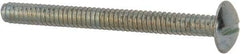 Value Collection - #6-32 UNC, 1-1/2" Length Under Head Slotted Drive Machine Screw - Truss Head, Grade 2 Steel, Zinc-Plated Finish, Without Washer - Exact Tool & Supply