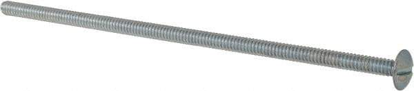 Value Collection - #6-32 UNC, 4" Length Under Head Slotted Drive Machine Screw - Truss Head, Grade 2 Steel, Zinc-Plated Finish, Without Washer - Exact Tool & Supply